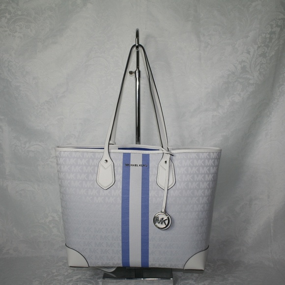 michael kors eva stripe tote